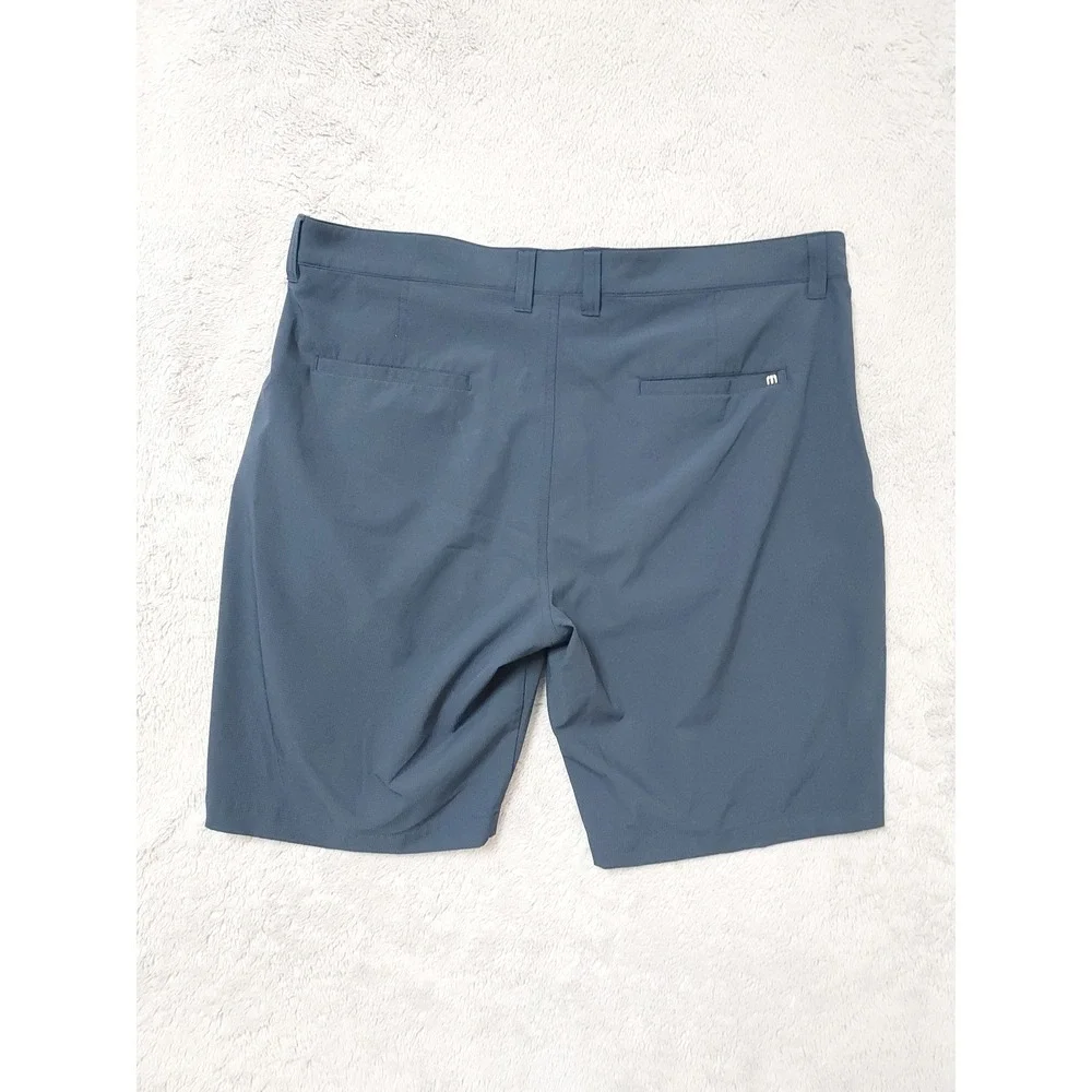 Travis Mathew Shorts Mens 38 Wanderlust Golf Performance Activewear Blue Preppy